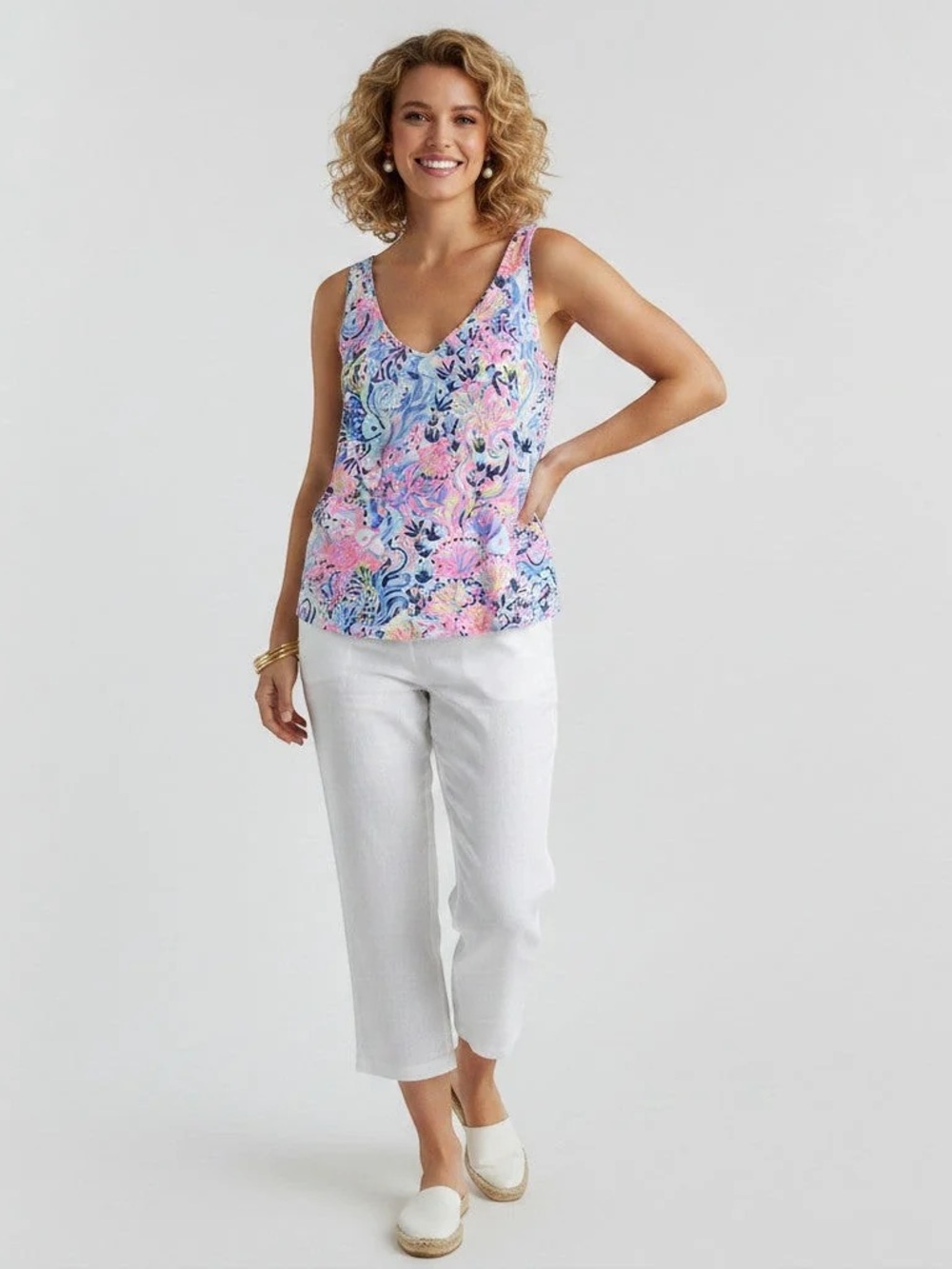 Lilly Pulitzer V-neck Gigi tank top